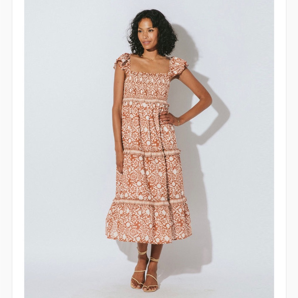 CLEOBELLA Cotton Frida Midi Dress in Anila XS